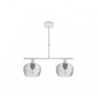 Distribuidor - Lâmpadas Diversas | Lâmpadas Modernas | LAMPARA ESTELA 2XE14 BLANCA REGX41X13 CM C/CRISTAL TALLADO TRANSPARENTE Ref: 196852001